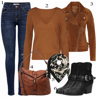 Outfit s Béžová/Hnědá/Šedá/Khaki Bunda s Bočním Zipem/Kožené Bund Kožená vintage bunda/Bunda z Umělé Kůže/Motorkářské Bund/Motorkářská bunda Freaky Nation "Stylový Vzhled"