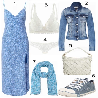 Svatba Outfit s Bílá/Béžová/Růžová/Krémová Angora Prádlo/Brazilské Kalhotky/Klasické Kalhotky/Průsvitná kalhotka/Tanga/Kalhotky/Průhledná kalhotka/Spodní Kalhotky Lascana "Ulice Styl Outfit"Look: Bar, Matriční Úřad, Koncert, Předsvatební, Svatba