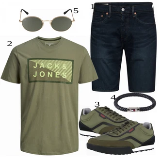 outfit mit Črna/Modra Majica "Priložnostna oblačila"