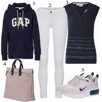 Outfit s Šedá Teniska Nike Sportswear "Super Outfit"