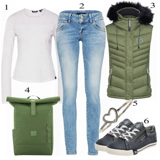 Dlouhé Outfit s Černá/Fialová/Bílá/Hnědá/Oranžová/Růžová Džíny s Dírou/Zkrácené Džíny/Motorkářské Džíny/Kožená bunda/Push up Džín/Džíny s Nízkým Sedem/Džín s Nízkým Pasem/Džíny s Rozparkem/Kotníková Bota LTB "Superdry Vest"