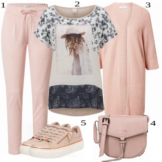 Ležérní outfity Kate s Růžová/Fialová Tvídová Kalhoty/Karierte Kalhoty/Paperbag Kalhoty/Flanelová Kalhoty/Lněné Kalhoty/Manšestrové Lacláč Ichi "Super pro volný čas"