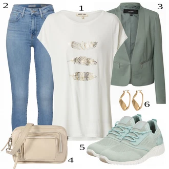 Outfit sa Siva Tenisica Mustang "Super za slobodno vrijeme"