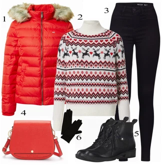 S podšívkou Outfit s Černá/Tmavě modrá Motorkářské Džíny/High Waist Džínové Kalhoty/Push up Džín/Kožená bunda/Kožené Boty/Termální Džíny/Zimní bunda Noisy may "Super pro volný čas"