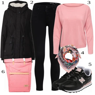 Outfit s Černá Teniska New Balance "Super pro volný čas"
