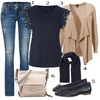 Outfit s Černá Polobotek Tamaris "Super pro volný čas"