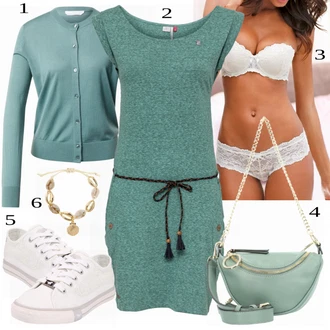 Outfit sa Bež/Siva Tenisica Mustang "Tvoj otmjeni outfit"