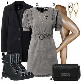 outfit mit Modra Škorenj Guess "Super lepa priložnostna oblačila"