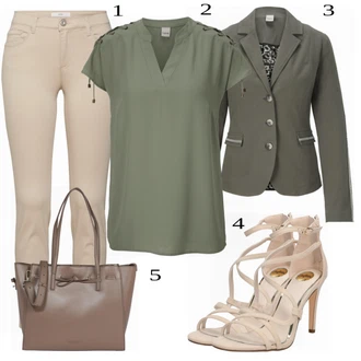 Outfit s Šedá Bota Na Podpatku Buffalo "Super hezký Outfit pro kancelář"