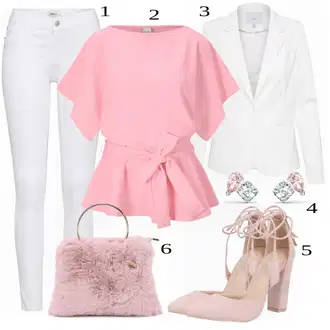 Moderní Outfit s Bílá/Hnědá/Černá Džín s Širokou Nohavicí/Dámské Džíny s Délkou 7/8/Zvonové Džíny/Zkrácené Džíny/Formální Košile/Džíny Culottes/Plisované Džíny Only "Super hezký Outfit pro kancelář"Look: Styl, Cool, Francouzské, Italský, Námořní, Moderní, Mom, Krásný, Španělské, Western, Old Money, 70tá léta