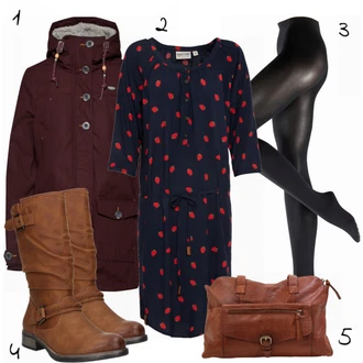 Outfit s Černá Punčocháče/Vlněný punčocháč/Zimní punčochy/Podpůrný punčocháč/Punčocháče Velká Velikost Falke "Sweetnaketano"