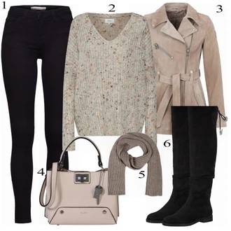 Outfit s Béžová/Hnědá/Khaki Bundeswehr Parka/Vosková Bunda/Otočná Bunda/Vintage Bund/Parka Přechodová Bund/Uniformní Bund/Udržitelná bunda/Krabice bunda/Manšestrová Bunda/Pilotní Bunda "TAMARIS Boty"