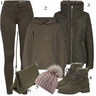 Outfit s Modrá Kozačka Tamaris "Tamaris Boty"