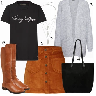 Ležérní outfity s Hnědá/Červená Kozačka "Tina"