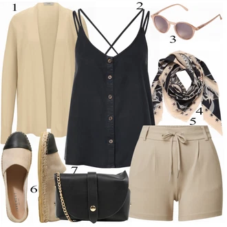 Outfit s Béžová Espadrilka/Espadrilka s klínovým podpatkem/Espadrille pantofle PAVEMENT "Skvělý vzhled pro jaro"