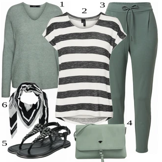 outfit mit Črna/Siva Sandali Buffalo "Tvoj cool outfit"