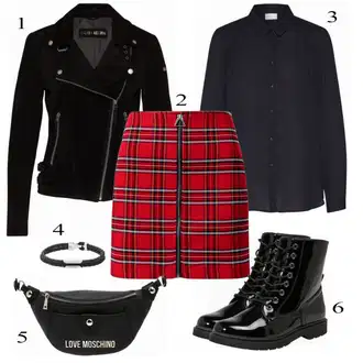 Outfit sa Crna Kožna Jakna Freaky Nation "Odličan izgled za slobodno vrijeme"