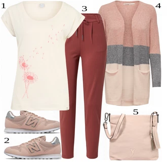 Outfit s Béžová Teniska New Balance "Vzhledy pro volný čas"