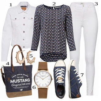 Outfit sa Bijela Traper Jakna Only "Tvoj otmjeni outfit"