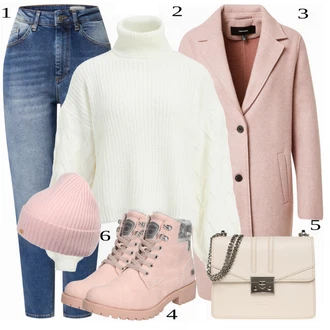 outfit mit Roza/Bež/Modra Klobuček Tommy Hilfiger "1"
