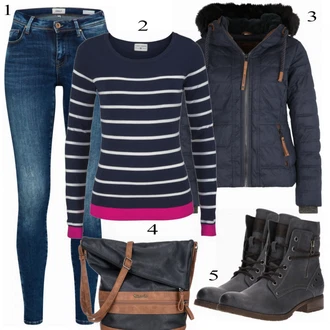 Outfit s Kozačka Tom Tailor "TomTailorBlue"