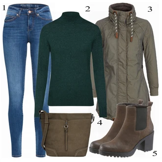 Outfit s Kozačka Vagabond Shoemakers "TomTailorGreen"