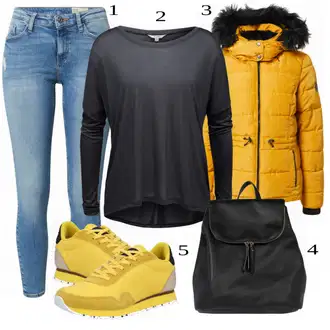 Outfit sa Žuta Tenisica WODEN "Zimski Outfit"