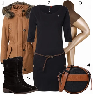 Normální Outfit s Hnědá Kabát/Zimní Parka/Zimní bota Only "Trendy Zimní Vzhled"