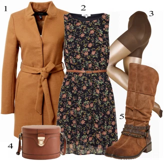 Zimske Outfiti mit Črna Obleka About You "Zimska outfit"