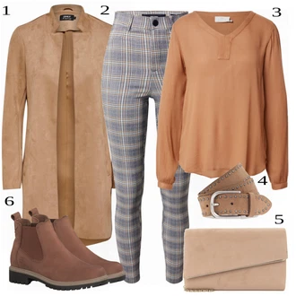 Ležérní outfity Business s Hnědá/Béžová Only "Trendy Zimní Vzhled"Look: Mom, Univerzitní, Kancelář, Old Money, Příliš oblečený, Moderní, Business, Cool