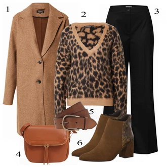 Hunting Outfit s Béžová/Hnědá Kašmírový Kabát/Pletený Kabát/Tweedový Kabát/Lodenový kabát/Vlněný Fleecový Kabát/Kabát Bouclé/Zimní Kabát Vlněný kabát Only "Trendy Zimní Vzhled"Look: Volný čas, Na Procházku, Hunting, Apres ski