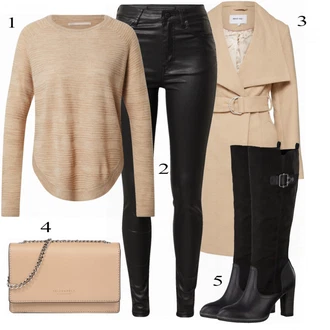 outfit mit Črna Škorenj S.Oliver "Trendovski zimski videz"