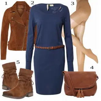 Outfit s Šedá/Hnědá/Khaki/Béžová Bunda s Bočním Zipem/Kožené Bund Kožená vintage bunda/Bunda z Umělé Kůže/Motorkářské Bund/Kožené Bund/Motorkářská bunda Freaky Nation "In Trendy Podzimní Outfit"