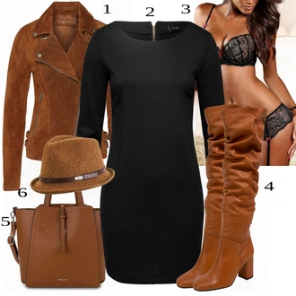 Outfit s Béžová/Hnědá/Šedá/Khaki Bunda s Bočním Zipem/Kožené Bund Kožená vintage bunda/Bunda z Umělé Kůže/Motorkářské Bund/Motorkářská bunda Freaky Nation "In Trendy Podzimní Outfit"