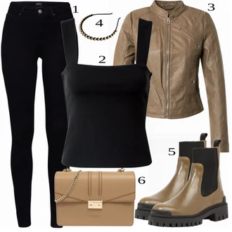Jesenske Outfiti mit Zelena Usnjena Jakna VERO MODA "1"