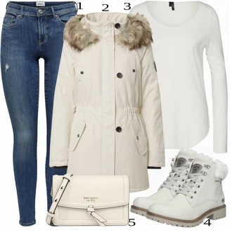 Outfit sa Siva Čizmica Dockers by Gerli "Outfit za jesen"