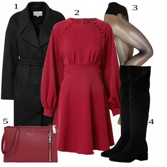 Výstřih na ramena Outfit s Mini Šaty Trendyol "Elegantní business outfit"