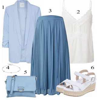 Outfit sa Plava Suknja Vila "Tvoj otmjeni outfit"