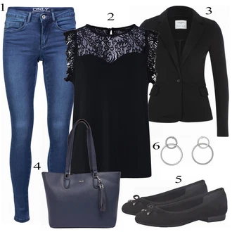 Ležérní outfity 60. Let s Tmavě šedá/Šedá/Stříbrný Pecka/Kruhová/Sponka do ucha/Visací Pilgrim "Trendy"Look: Styl, Lesk, 60. Let, Metal, Steampunk, Techno, Unisex, Retro, 80tá léta