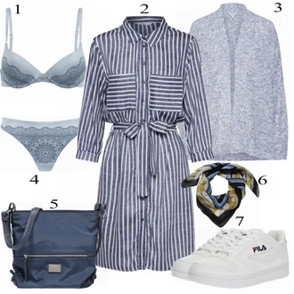 Outfit s Šedá Teniska Fila "Trendy"