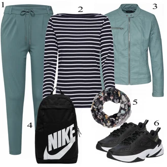 Outfit s Modrá Teniska Nike Sportswear "Trendy"