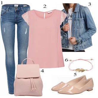 Outfit s Béžová Polobotek Högl "Trendy Vzhled"