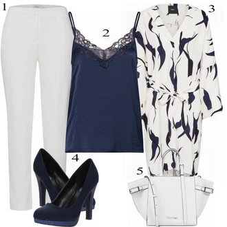 Outfit s Modrá Bota Na Podpatku About You "Trendy Vzhled"