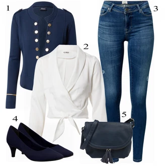 Outfit sa Šareno Salonka & Visoki Pet Tamaris "Tvoj elegantni outfit"