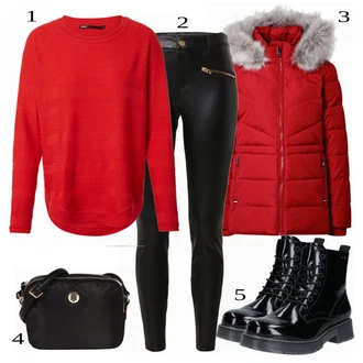 outfit mit Črna/Modra Škorenj Tom Tailor "Tvoj modni izgled"