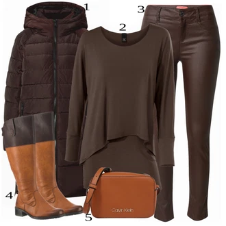 outfit mit Rjava Škorenj Rieker "Tvoj modni izgled"