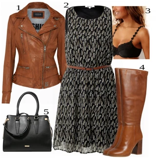 Outfit s Černá Pánské boty ve velikosti 11/Podprsenka Bez Kostic/Zmenšující Podprsenek/Prsatější střih podprsenky/Kožené bundy pro muže/Push-Up Podprsenka/Podprsenka Balconette/Podprsenka s kosticemi NUANCE "Výrazný obchodní outfit"