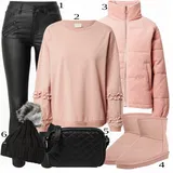 Bež ESPRIT Škornji outfiti za dame image