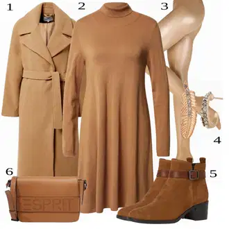 Outfit s Hnědá Šaty VERO MODA "Elegantní Podzimní Outfit"