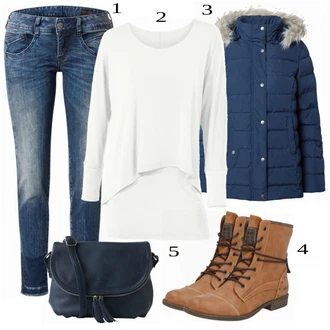 Outfit s Modrá Herrlicher "Podzimní Ležérní Outfit"